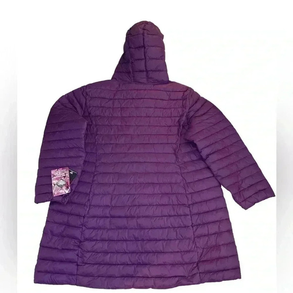 Reebok Women's Midweight Purple Puffer Coat sz 3 X - Picture 3 of 10